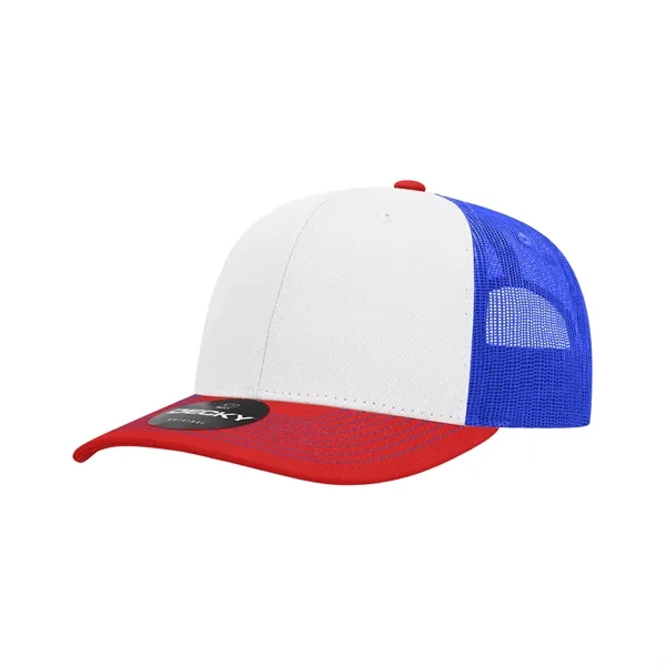 Classic trucker cap with contrast-stitched visor, cotton sweatband, and adjustable snapback.... from ASI 72657 Active Life Promo