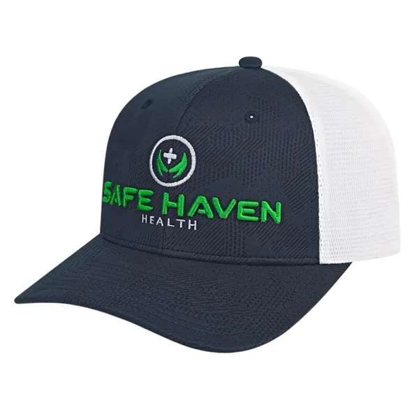 Flexfit 110® hybrid jacquard polyester ball cap with sweatband and plastic... from ASI 43792 Cap America Inc