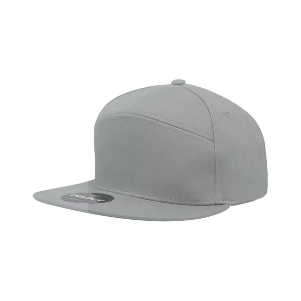7-panel structured snapback with a flat bill, stitched eyelets, and snapback... from ASI 72657 Active Life Promo