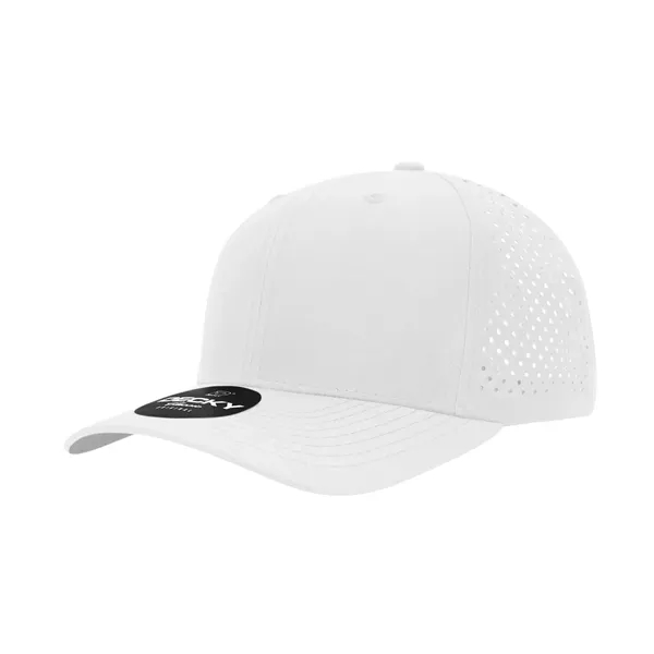 6-panel performance cap with a curved visor and snapback closure. Durable,... from ASI 72657 Active Life Promo