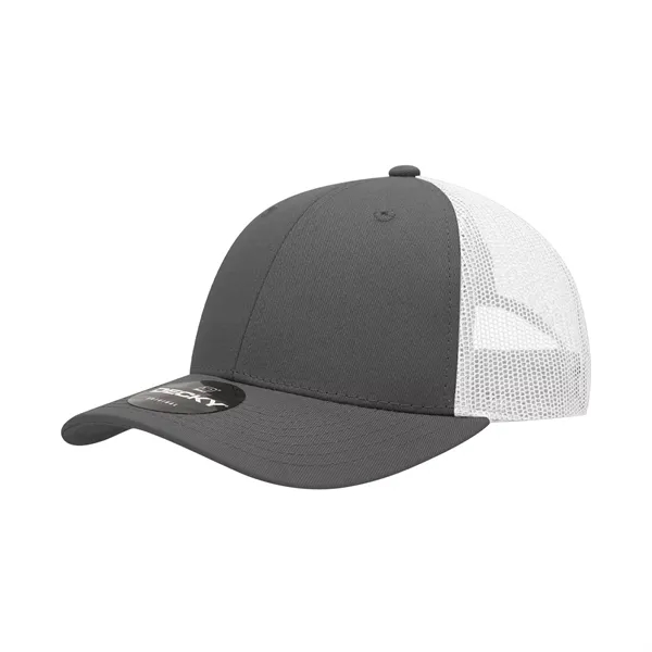 6-panel mesh golf cap with pre-curved bill, mesh back, and snapback... from ASI 72657 Active Life Promo