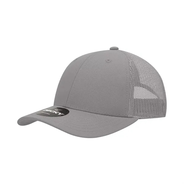 6-panel mesh golf cap with pre-curved bill, mesh back, and snapback... from ASI 72657 Active Life Promo