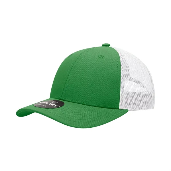 6-panel mesh golf cap with pre-curved bill, mesh back, and snapback... from ASI 72657 Active Life Promo