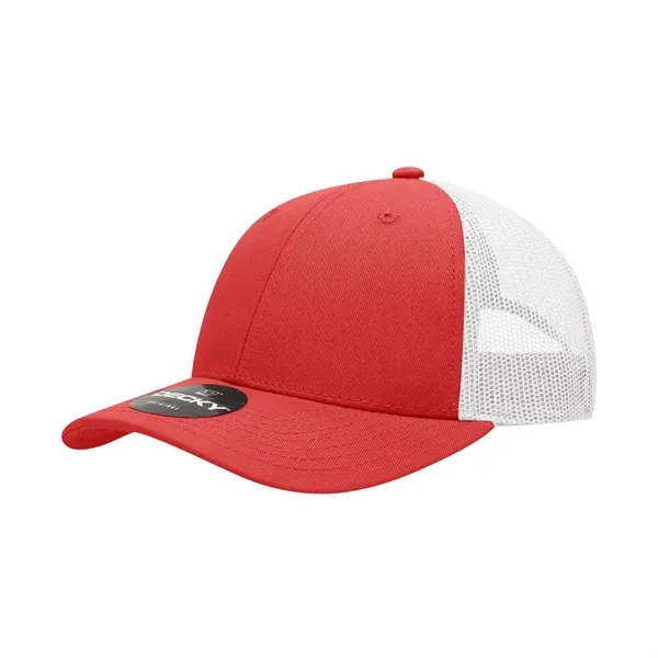 6-panel mesh golf cap with pre-curved bill, mesh back, and snapback... from ASI 72657 Active Life Promo