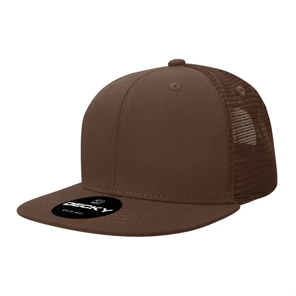 6-panel structured trucker hat with flat bill, insulated mesh panels, and... from ASI 72657 Active Life Promo