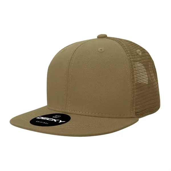 6-panel structured trucker hat with flat bill, insulated mesh panels, and... from ASI 72657 Active Life Promo