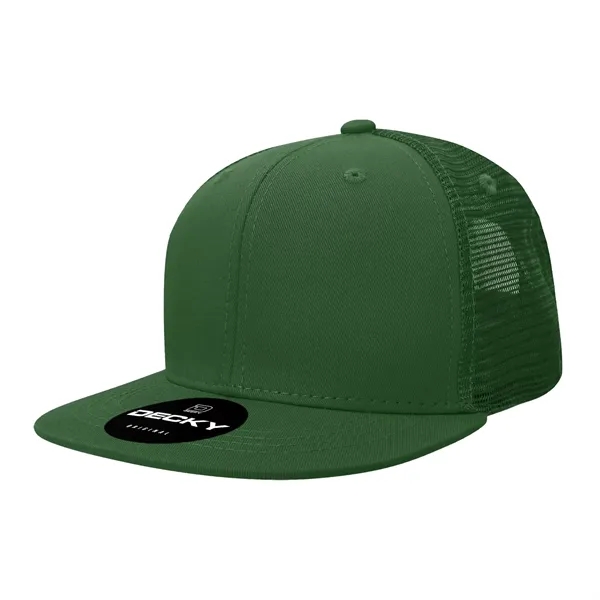 6-panel structured trucker hat with flat bill, insulated mesh panels, and... from ASI 72657 Active Life Promo