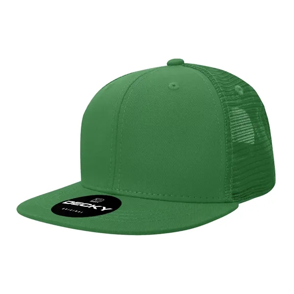 6-panel structured trucker hat with flat bill, insulated mesh panels, and... from ASI 72657 Active Life Promo