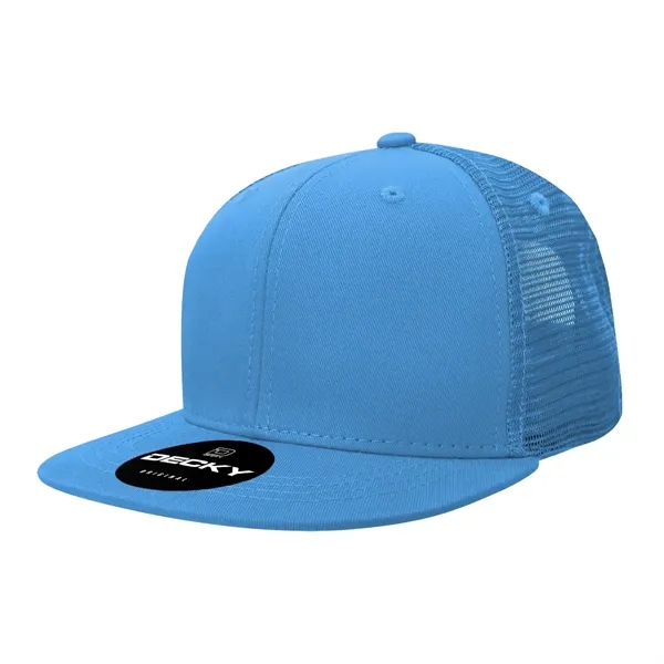 6-panel structured trucker hat with flat bill, insulated mesh panels, and... from ASI 72657 Active Life Promo