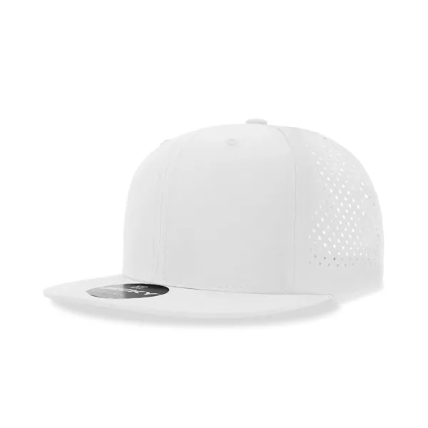 6-panel high-profile perforated snapback with a flat visor and structured crown.... from ASI 72657 Active Life Promo
