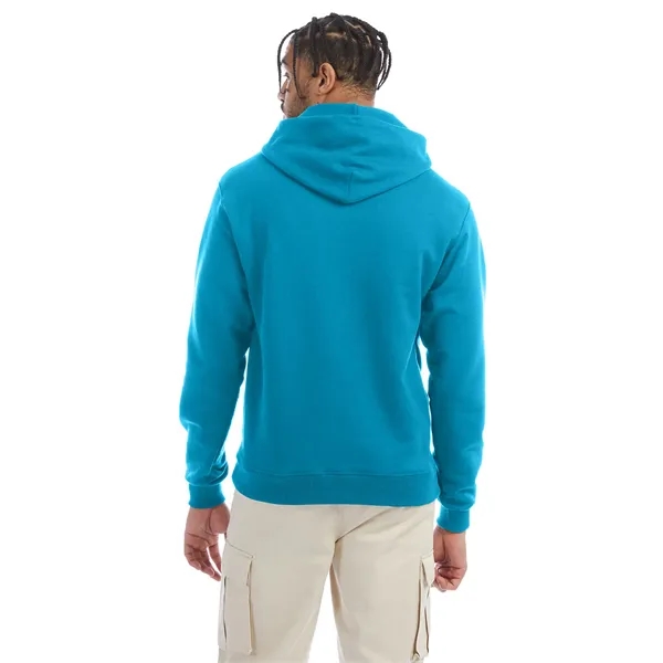 Moisture-wicking pullover hoodie with two-ply hood, dyed-to-match drawcord, and front pouch... from ASI 34063 alphabroder