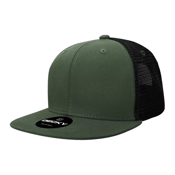6-panel structured trucker hat with insulated mesh, flat bill, and snapback... from ASI 72657 Active Life Promo