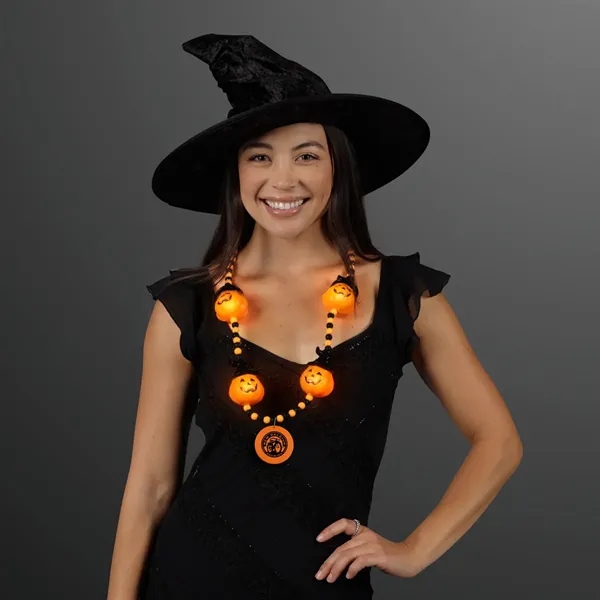 LED Hocus Pocus Pumpkins Beads with Medallion; Domestic Print Pricing... from ASI 34194 ALightPromos