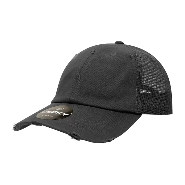 6-panel unconstructed vintage mesh cap with a distressed look, curved visor,... from ASI 72657 Active Life Promo