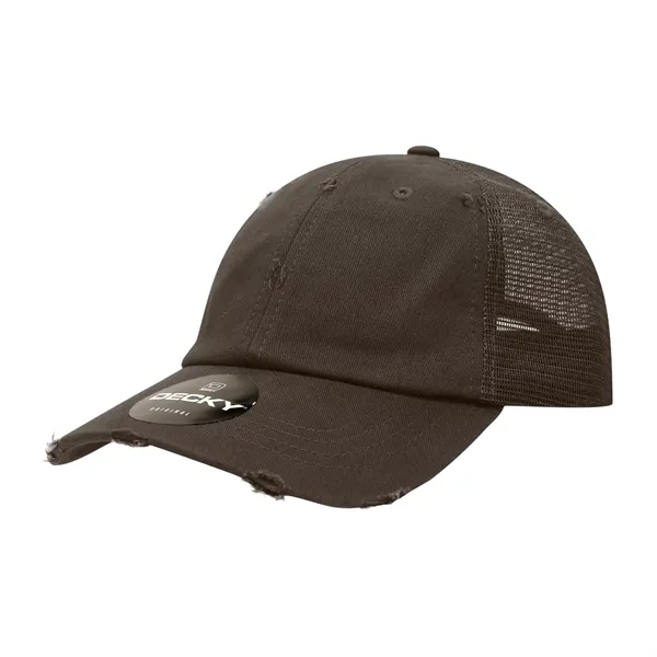 6-panel unconstructed vintage mesh cap with a distressed look, curved visor,... from ASI 72657 Active Life Promo