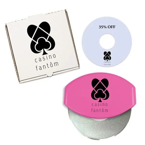 Pizza accessory set with gourmet pizza cutter, pizza box and coupon... from ASI 54040 Fey Promo / Mi Line by Fey