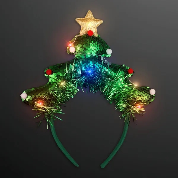 LED Christmas Tree Fun Headband; Blank Stock... from ASI 34194 ALightPromos