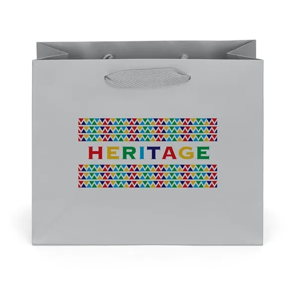 Matte laminated tote with woven handles.... from ASI 37940 Bag Makers Inc