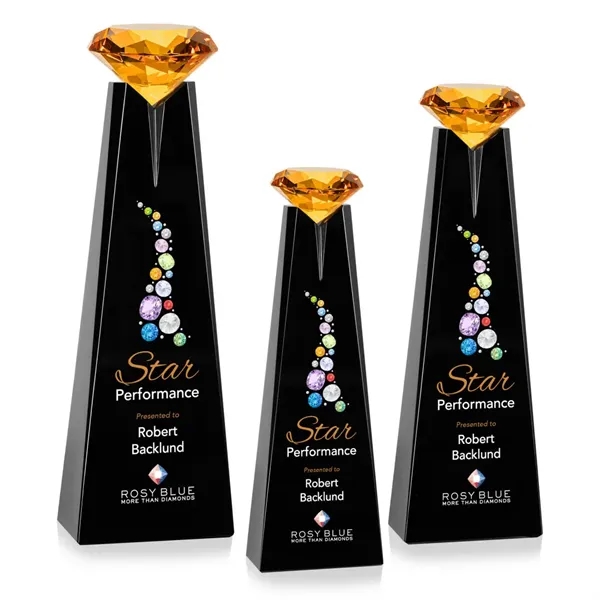 Alicia Gemstone VividPrint™ Award - Black/Amber... from ASI 84592 St Regis Group / St Regis