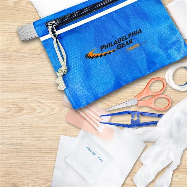 Simple first aid kit packaged in a sleek case, available in... from ASI 46170 Compass Industries Inc