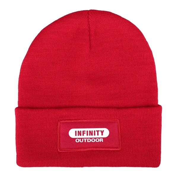Cuffed knit beanie with patch; one size fits most.... from ASI 52840 Evans Manufacturing