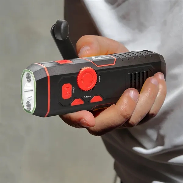 Water-resistant Crank Flashlight radio. it's built to withstand the toughest storms,... from ASI 46170 Compass Industries Inc