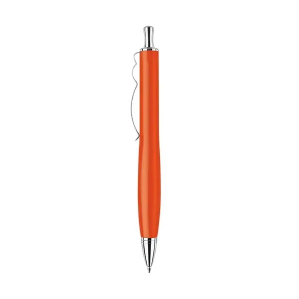 Click action brass pen with unique design clip.... from ASI 31517 Admart Products / Admart Line