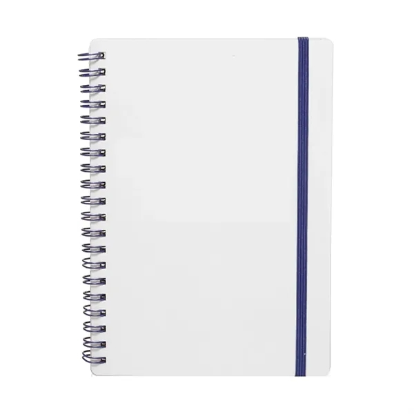 Eco-friendly elastic band spiral notebook plus 1 color silkscreen imprint on... from ASI 37218 Athena Promo (tm)