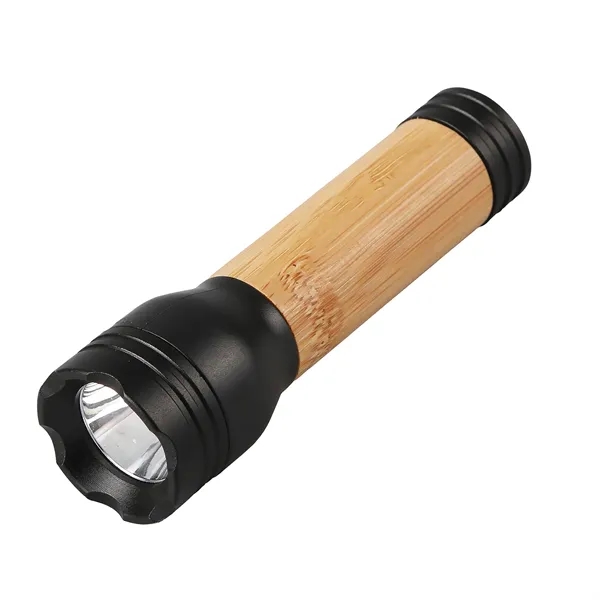 Rechargeable flashlight constructed of bamboo, aluminum and ABS.... from ASI 52840 Evans Manufacturing