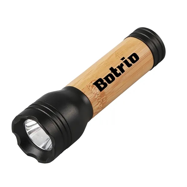 Rechargeable flashlight constructed of bamboo, aluminum and ABS.... from ASI 52840 Evans Manufacturing