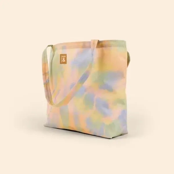 Two-handled tote with a gusset that measures 19" x 14" x... from ASI 74710 Numo