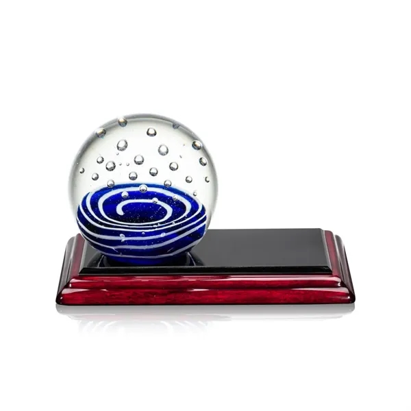 Hand blown art glass award on a piano finished rosewood Albion... from ASI 84592 St Regis Group / St Regis