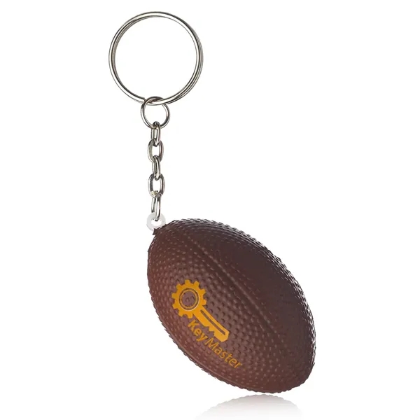 Football shaped stress reliever with key ring.... from ASI 39552 BEL Promo