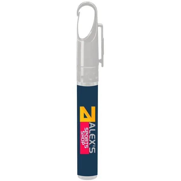 10mL. pen sanitizers with 62% alcohol and approximately 80 sprays.... from ASI 39552 BEL Promo