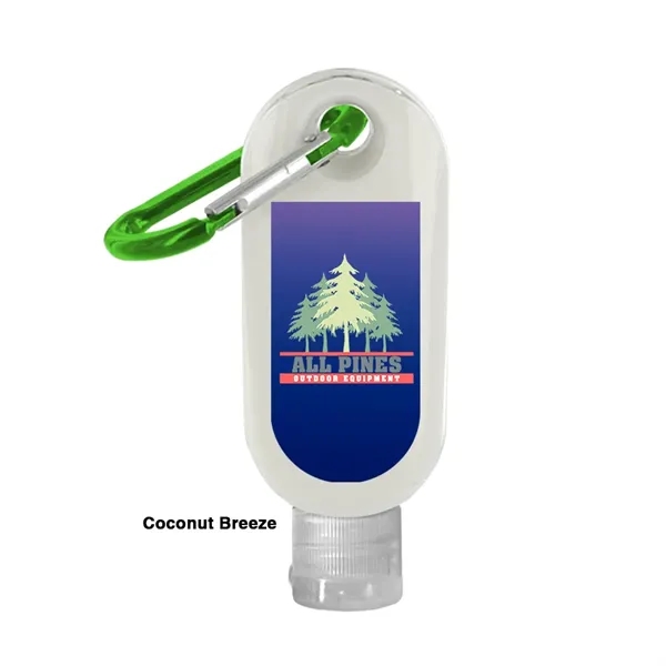 1.9 oz. SPF 30 sunscreen bottle with carabiner.... from ASI 39552 BEL Promo
