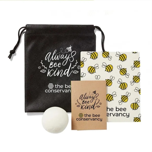 Sustainable starter kit with dryer balls, dish cloth and bees wrap,... from ASI 63549 Jornik Manufacturing Corp