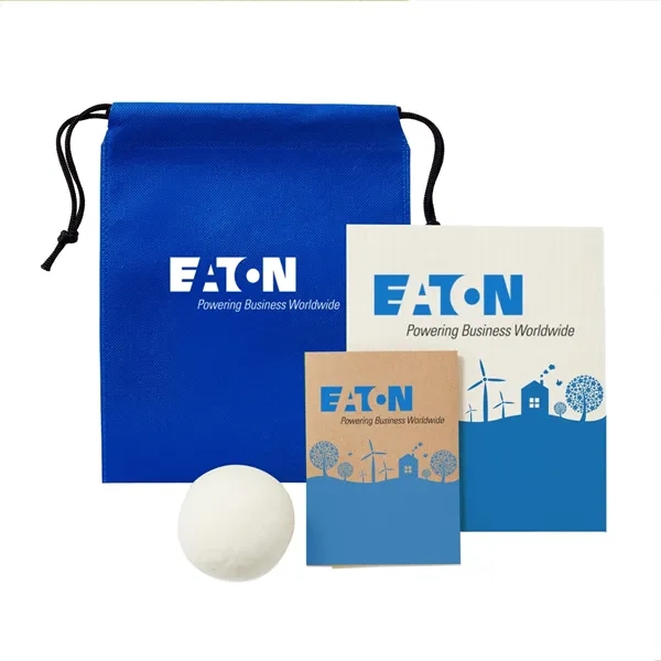 Sustainable starter kit with dryer balls, dish cloth and bees wrap,... from ASI 63549 Jornik Manufacturing Corp