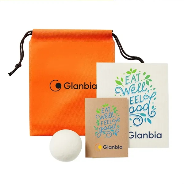 Sustainable starter kit with dryer balls, dish cloth and bees wrap,... from ASI 63549 Jornik Manufacturing Corp