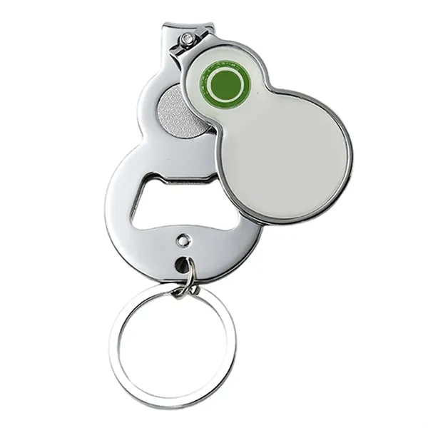 Multi-function gourd shaped nail clipper with bottle opener and keychain with... from ASI 37218 Athena Promo (tm)