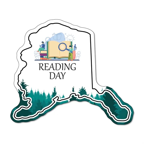 2.71"H x 3.18"W Alaska State non-toxic magnet with Customization options.... from ASI 54040 Fey Promo / Magna-Tel by Fey