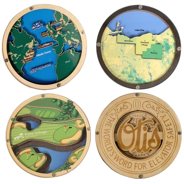 Layered, custom cut, birch wood coaster with clear acrylic top. Laser... from ASI 61966 HPG / BCG Creations