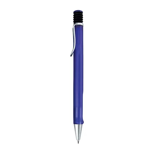 Plunge action ballpoint pen with frosted body and silver pocket clip.... from ASI 31517 Admart Products / Admart Line