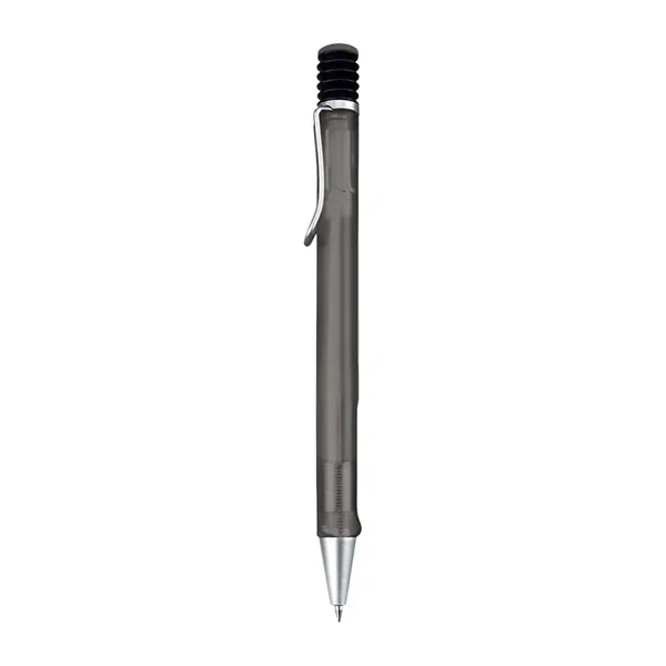 Plunge action ballpoint pen with frosted body and silver pocket clip.... from ASI 31517 Admart Products / Admart Line
