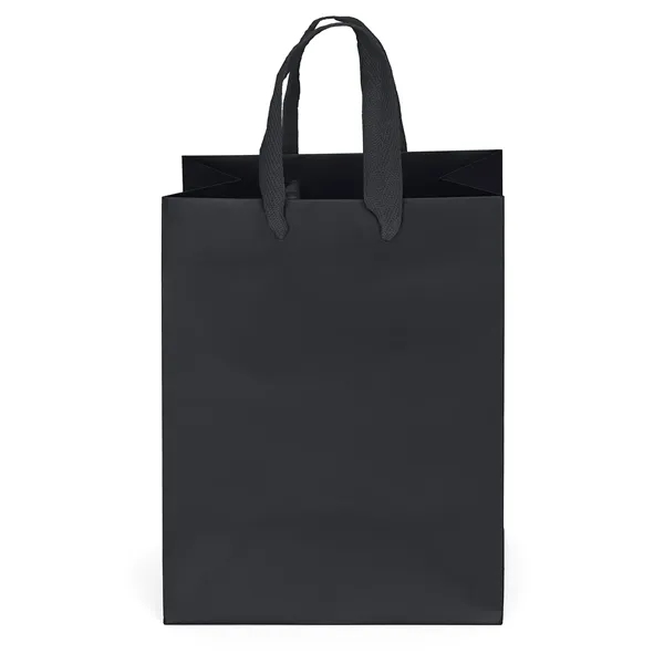 Premium-weight matte-laminated bag with woven handles and fold-over top.... from ASI 37940 Bag Makers Inc