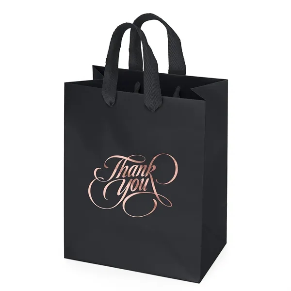 Premium-weight matte-laminated bag with woven handles and fold-over top.... from ASI 37940 Bag Makers Inc