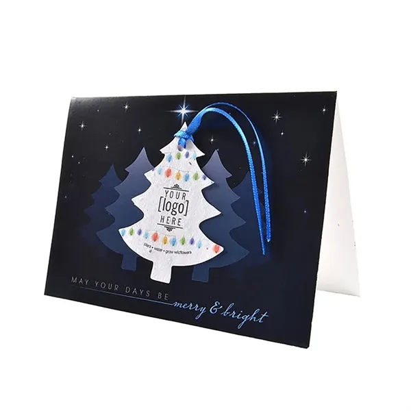 Earth friendly holiday printed ornament card, with envelope.... from ASI 40646 Bloomin Promotions / Bloomin' Promotions™