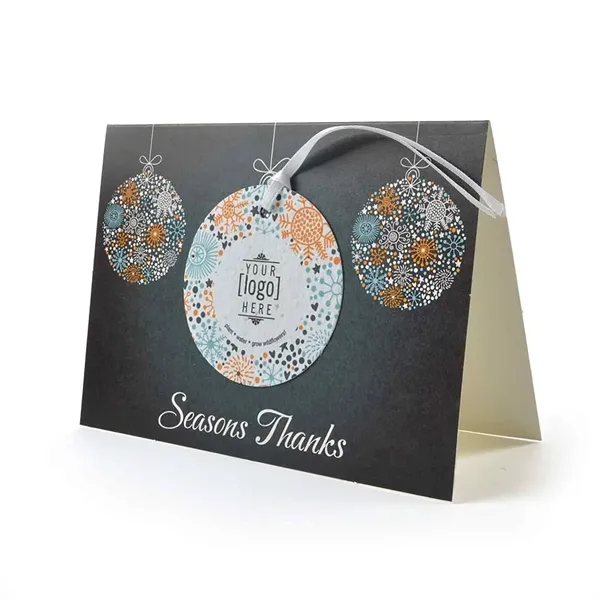 Earth friendly holiday printed ornament card, with envelope.... from ASI 40646 Bloomin Promotions / Bloomin' Promotions™