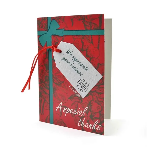 Earth friendly holiday printed ornament card, with envelope.... from ASI 40646 Bloomin Promotions / Bloomin' Promotions™