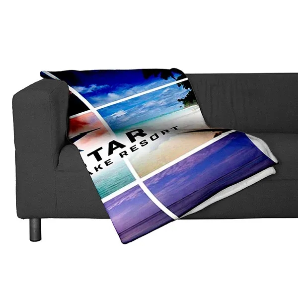 88" x 104" 440GSM Sherpa microfiber blanket.... from ASI 62660 Innovation Line