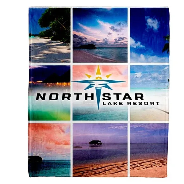 88" x 104" 440GSM Sherpa microfiber blanket.... from ASI 62660 Innovation Line